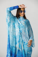 AZURE MOTION SWIM KIMONO  -BLUE