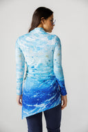 AZURE MOTION SWIM TOP -BLUE