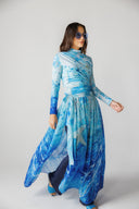 AZURE MOTION SWIM SKIRT -BLUE