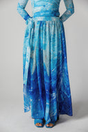 AZURE MOTION SWIM SKIRT -BLUE