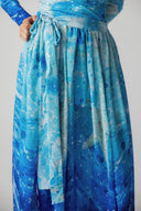 AZURE MOTION SWIM SKIRT -BLUE