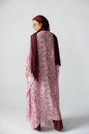 PAISLEY VEIL SWIM KIMONO -PINK