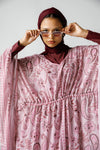 PAISLEY VEIL SWIM KIMONO -PINK