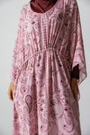 PAISLEY VEIL SWIM KIMONO -PINK
