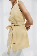 Sleeveless Wrap VEST -BUTTER YELLOW