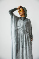 PAISLEY VEIL SWIM KIMONO -OLIVE