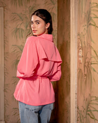 SHORT JACKET WITH BELT -FOSHIA