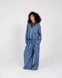 RIVA LINEN JACKET -BLUE