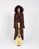 RUFFLE LACE CARDIGAN -BROWN