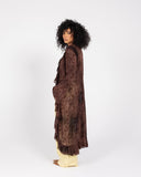RUFFLE LACE CARDIGAN -BROWN