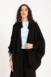 COMFY LINEN BLOUSE -BLACK