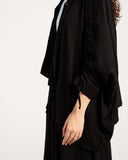 COMFY LINEN BLOUSE -BLACK