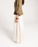 A-LINE LACE SKIRT -OFF WHITE
