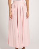 PLEATED CREPE SKIRT -PINK