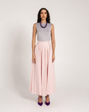 PLEATED CREPE SKIRT -PINK