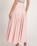 PLEATED CREPE SKIRT -PINK