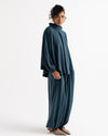 VEYRA BLOUSE -PETROLEUM
