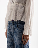 PEPLUM BLOUSE -WHITE