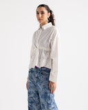 PEPLUM BLOUSE -WHITE