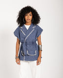CONTRAST TRIM VEST -DARK blue