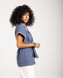 CONTRAST TRIM VEST -DARK blue