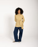 STRIPED LINEN SHIRT -Mustard