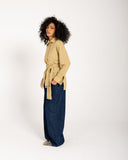 STRIPED LINEN SHIRT -Mustard