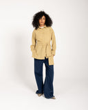 STRIPED LINEN SHIRT -Mustard