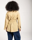 STRIPED LINEN SHIRT -Mustard