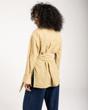 STRIPED LINEN SHIRT -Mustard