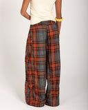 CHECKERED BALLOON PANTS -Red Pear