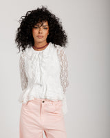 LACE MUSE BLOUSE -OFF WHITE