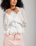 LACE MUSE BLOUSE -OFF WHITE