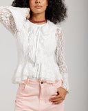 LACE MUSE BLOUSE -OFF WHITE