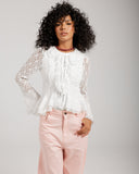 LACE MUSE BLOUSE -OFF WHITE