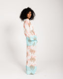 ABSTRACT TIE-DYE CARDIGAN -PINK