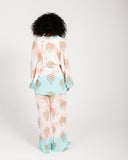 ABSTRACT TIE-DYE PANTS -PINK
