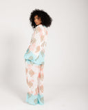 ABSTRACT TIE-DYE CARDIGAN -PINK