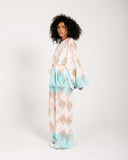 ABSTRACT TIE-DYE CARDIGAN -PINK
