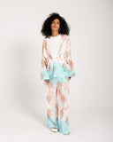 ABSTRACT TIE-DYE CARDIGAN -PINK