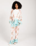 ABSTRACT TIE-DYE PANTS -PINK