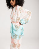 ABSTRACT TIE-DYE CARDIGAN -PINK