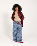 PURE LINEN OVERSIZED SHIRT -MAROON