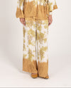 ABSTRACT TIE-DYE PANTS -Mustard