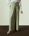 STRAIGHT LINEN PANTS-MINT GREEN