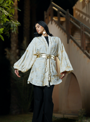 SHINY CARDIGAN-BEIGE