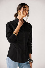 FITTED SHIRT -BLACK