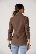 FITTED SHIRT -BROWN