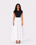 VELORA TIERED SKIRT -OFF WHITE