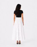 VELORA TIERED SKIRT -OFF WHITE